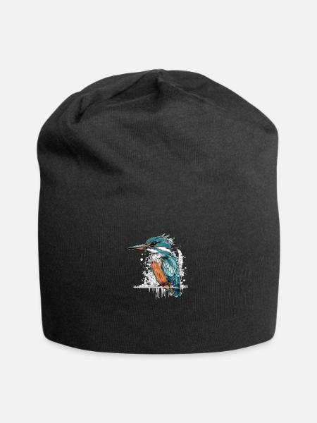 schöner Eisvogel - Jersey-Beanie - Schwarz