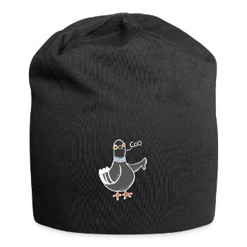 Coo / Boo Pigeon (Blanc) - Bonnet en jersey - noir - Devant