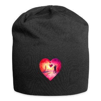 Mother's Day Engagement Love Valentine's Day Wedding - Jersey Beanie - black - Front
