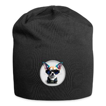Chihuahua futuriste - Bonnet en jersey - noir - Devant
