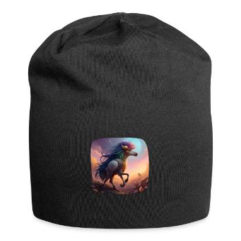 Mythische Hybrid Fantasie Kreatur - Jersey-Beanie - Schwarz - Vorne