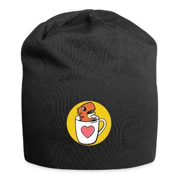 Tea Rex Tyrannosaurus - Jersey Beanie - black - Front