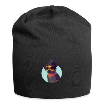 Chien Propriétaire Chiens Terrier Propriétaire de chien - Bonnet en jersey - noir - Devant
