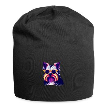 Chien Terrier Propriétaire de chien Chien Propriétaire Chiens - Bonnet en jersey - noir - Devant