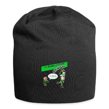 Les Hommes Préfèrent les rondes 09 - Bonnet en jersey - noir - Devant