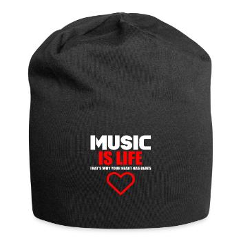 life music logo - Jersey Beanie - black - Front