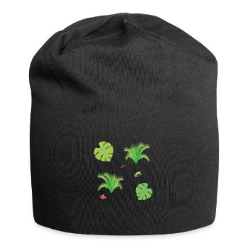 digital vector illustration - Jersey Beanie - black - Front