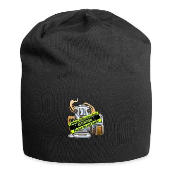 Eine Kaffeemaschine als Kritische Infrastruktur - Jersey-Beanie - Schwarz - Vorne