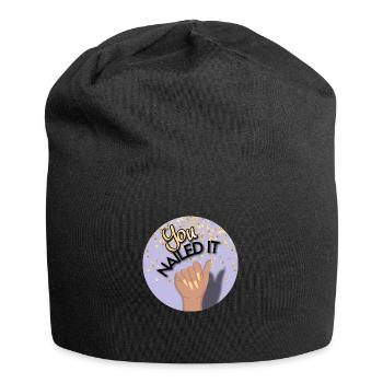 You nailed it! Du hast es geschafft! - Jersey-Beanie - Schwarz - Vorne