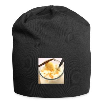 Jutosité dessert pudding à la sauce vanille - Bonnet en jersey - noir - Devant