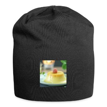Vanillesosse in Pudding - Jersey-Beanie - Schwarz - Vorne
