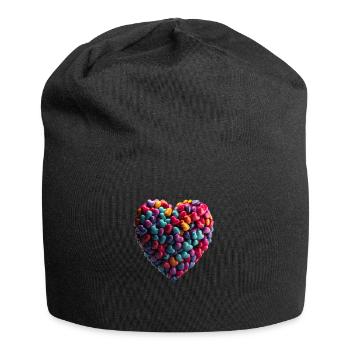 A declaration of love doesn't have to be perfect - Jersey Beanie - black - Front