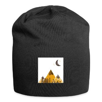 Natur und Ruhe - Jersey-Beanie - Schwarz - Vorne