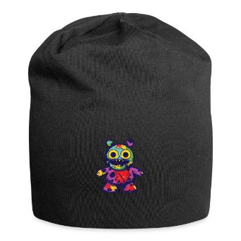 Funny Horror Scary Bear Halloween Scare Bear - Jersey Beanie - black - Front