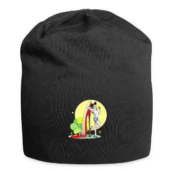 Une femme - Bonnet en jersey - noir - Devant