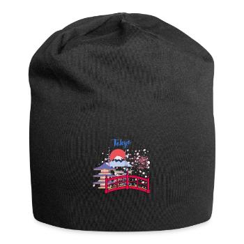 Tokio niedlich - Jersey-Beanie - Schwarz - Vorne