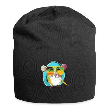 Lili the spectacled shrew - Jersey Beanie - black - Front