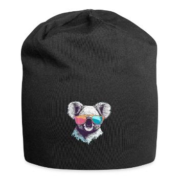 Timy the bespectacled koala - Jersey Beanie - black - Front