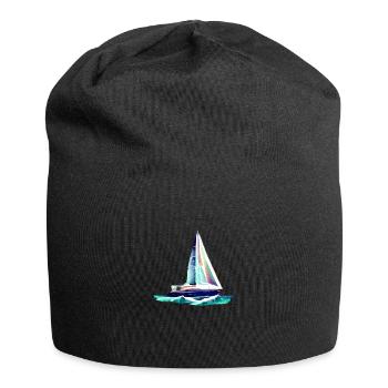 Sailing Ship Sailor Sailing Sailing Sailing Sailboat - Jersey Beanie - black - Front