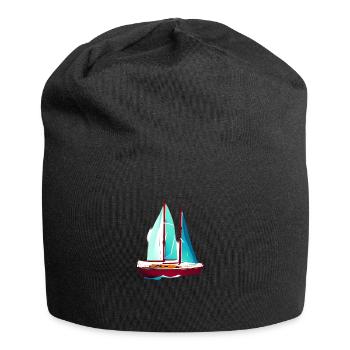 Sailing Sailing Ship Sailing Sailing Sailboat - Jersey Beanie - black - Front
