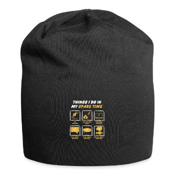 WRITING IN SPARE TIME - Jersey Beanie - black - Front