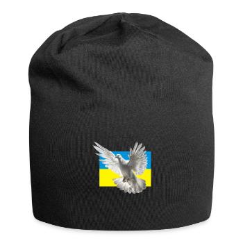 Dove of Peace Ukraine Gift - Jersey Beanie - black - Front