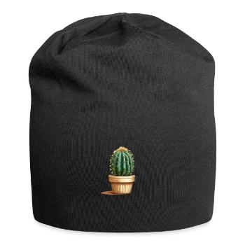 Cactus in pot - Jersey Beanie - black - Front