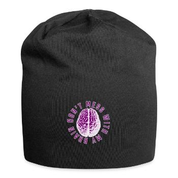 Ne plaisante pas avec mon cerveau - Bonnet en jersey - noir - Devant