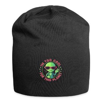 Je suis trop cool pour cette planète - Bonnet en jersey - noir - Devant