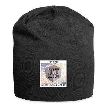This is my Art Block - Jersey Beanie - black - Front