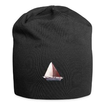 Sailing Sailboat Sailing Sailing Sailing Ship - Jersey Beanie - black - Front