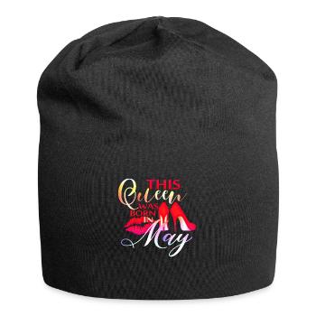 Diese Königin wurde im Mai geboren Königin Prinzessin May - Jersey-Beanie - Schwarz - Vorne