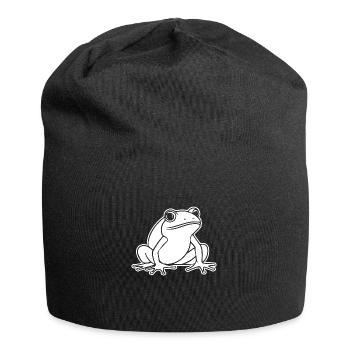 Frog Amphibian Toad - Jersey Beanie - black - Front