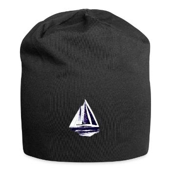 Segeln Segelboot Segelsport Segler Segelschiff - Jersey-Beanie - Schwarz - Vorne