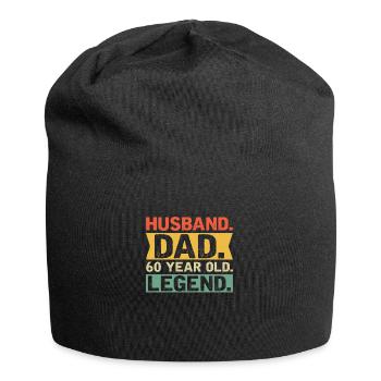 Husband. Dad. 60 Year Old. Legend. - Jersey-Beanie - Schwarz - Vorne