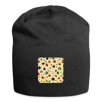 Jeder ist ein Star - Jersey-Beanie - Schwarz - Vorne