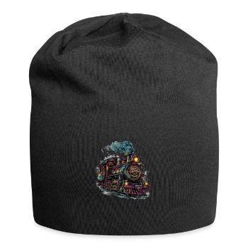 A steam locomotive, a symbol of human engineering - Jersey Beanie - black - Front