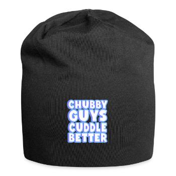 Mollige Jungs kuscheln besser - Jersey-Beanie - Schwarz - Vorne