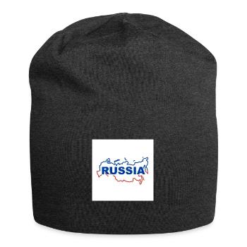 Landkarte von Russland - Jersey-Beanie - Anthrazit - Vorne