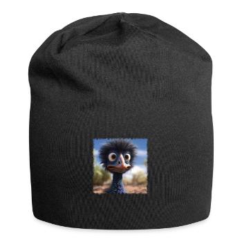 crazy emu - Jersey Beanie - black - Front