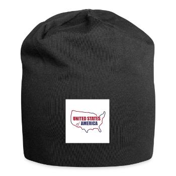 Karte von Vereinigte Staaten - Jersey-Beanie - Schwarz - Vorne