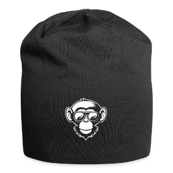 Monkey Monkey Monkey Face Jungle - Jersey Beanie - black - Front