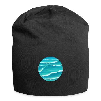 Ocean Waves - Jersey Beanie - black - Front