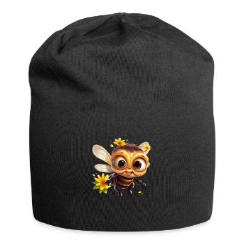 Drôle d’abeille mellifère - Bonnet en jersey - noir - Devant