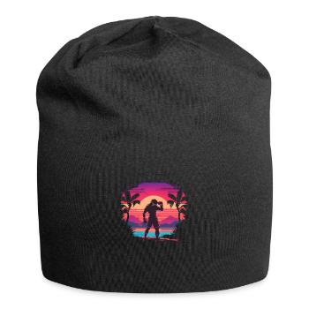 Synthwave Boxer - Jersey-Beanie - Schwarz - Vorne