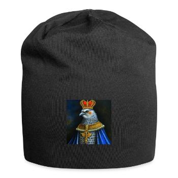 Aigle dans la couronne - Bonnet en jersey - noir - Devant