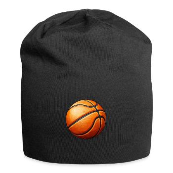 Basketball Motiv Simpel für Basketballer und Fans - Jersey-Beanie - Schwarz - Vorne