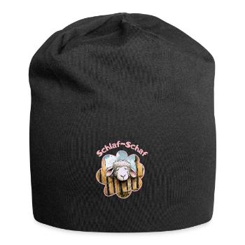 Schlaf-Schaf einfach zum Träumen - Jersey-Beanie - Schwarz - Vorne