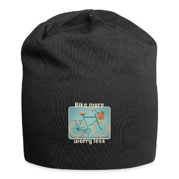 Mehr radeln - Jersey-Beanie - Schwarz - Vorne