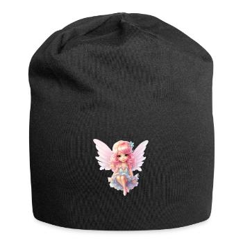 Fairy Girl Märchen süße Fee Engel Mädchen Kinder - Jersey-Beanie - Schwarz - Vorne
